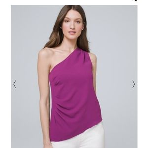 White House Black Market One Shoulder Shirt